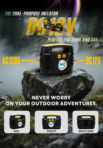 Pompa Elettrica Gonfiabile Richtek Heavy Duty 100 PSI 12V DC in Plastica a Doppio Cilindro per Pneumatici Auto con Funzione di Spegnimento Automatico e Preimpostazione - Product Image 2