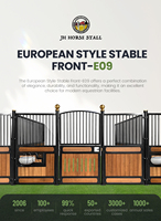 Porte battante en bambou préfabriquée 12x12, design portable de luxe, boîte d'écurie pour chevaux, panneaux frontaux avec toit