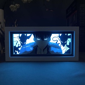 230 Designs Lámpara LED de Papel Tallado 3D con Diseño de Anime Soloed Leveling, Cubierta de Acrílico ABS, En Stock - Product Image 1