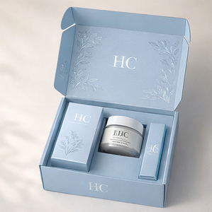 Boîte d'expédition pour crème pour le visage avec insert, boîte d'expédition pour soins de la peau, boîte d'expédition en carton ondulé, boîte d'expédition en carton ondulé E Flute, emballage cosmétique personnalisé imprimé - Product Image 2