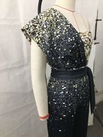Combinaison-Short Femme Chic et Décontractée à Manches Courtes, à Paillettes, Nouveautés Vêtements 2023