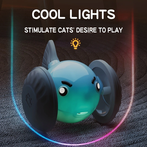 Balina araba akıllı kedi oyuncaklar işıklı kapalı köpek oyuncak topu rastgele hareket eğitim Pet oyuncaklar kediler ve küçük köpekler için - Product Image 6