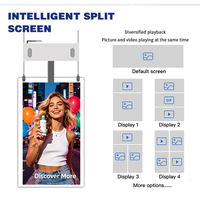 Écran LCD transparent couleur 65 pouces pour lecteur multimédia, affichage numérique capacitif pour vitrine de magasin, ascenseur, avec animation SDK