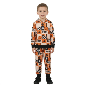 Conjunto de Sudadera con Capucha y Pantalones Deportivos de Algodón con Parches Estilo Chino para Halloween, Ropa Casual para Niños - Product Image 2