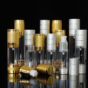 Flacon pompe sans air en aluminium doré ou argenté de luxe pour lotion cosmétique, 15 ml, 30 ml, 50 ml, 100 ml - Product Image 6