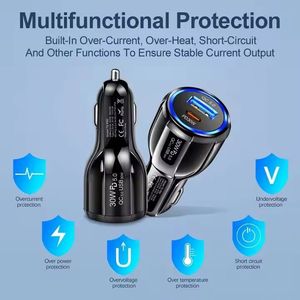 60W A+C Car Phone Charger QC5.0 Fast Charging Car Charger PD USB Type C Car Cigarette Lighter - Product Image 5