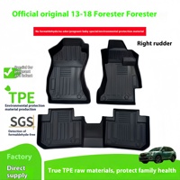 2013-2018 pour Subaru Forester Tapis de sol de voiture écologique Conduite à droite TPE avec protection du coffre Matériau en caoutchouc durable