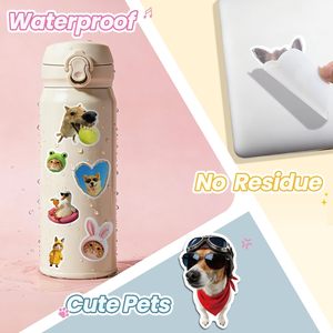 350+ Funny <b>Dog</b> Cat Stickers, Cute Animal Sticker Book for Water <b>Bottles</b> Journaling Laptop Scrapbook Guitar - Product Image 4