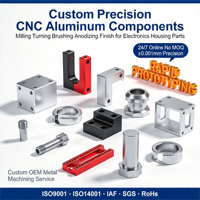 Componentes de Aluminio CNC de Precisión Personalizados, Fresado, Torneado, Cepillado, Acabado Anodizado para Piezas de Carcasas Electrónicas