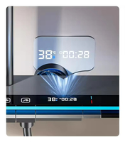 Ensemble de douche intelligent moderne avec affichage numérique LED, système de robinetterie de bain, jets de massage doux effet pluie, style piano