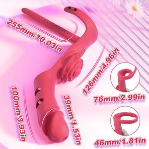 Juguetes sexuales para adultos para parejas, 9 potentes modos de vibración, masajeador de pezones ajustable, vibrador de punto G, estimulador de clítoris, consoladores rosas - Product Image 4