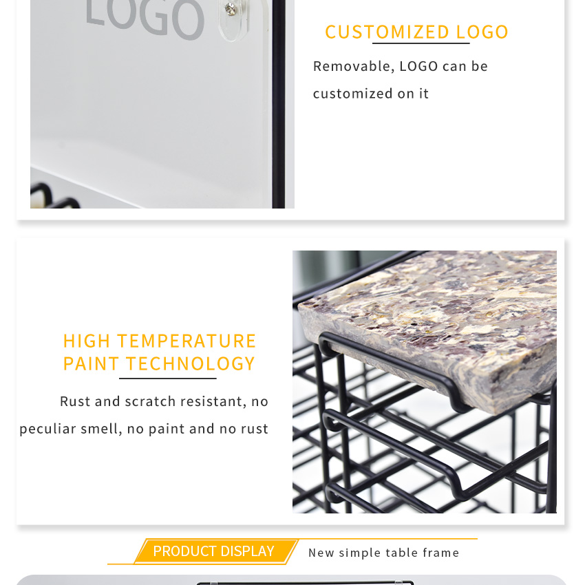 New design metal panel ceramic tile countertop rack natural stone marble quartz showroom granite display stand
