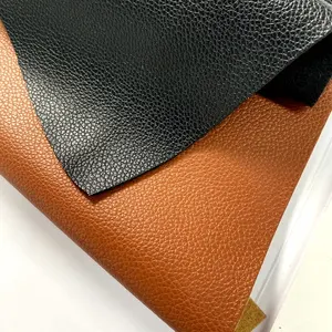 Lichee emboss four way stretchy fake leather fabric motorcycle seat cover PU and PVC leather with different color