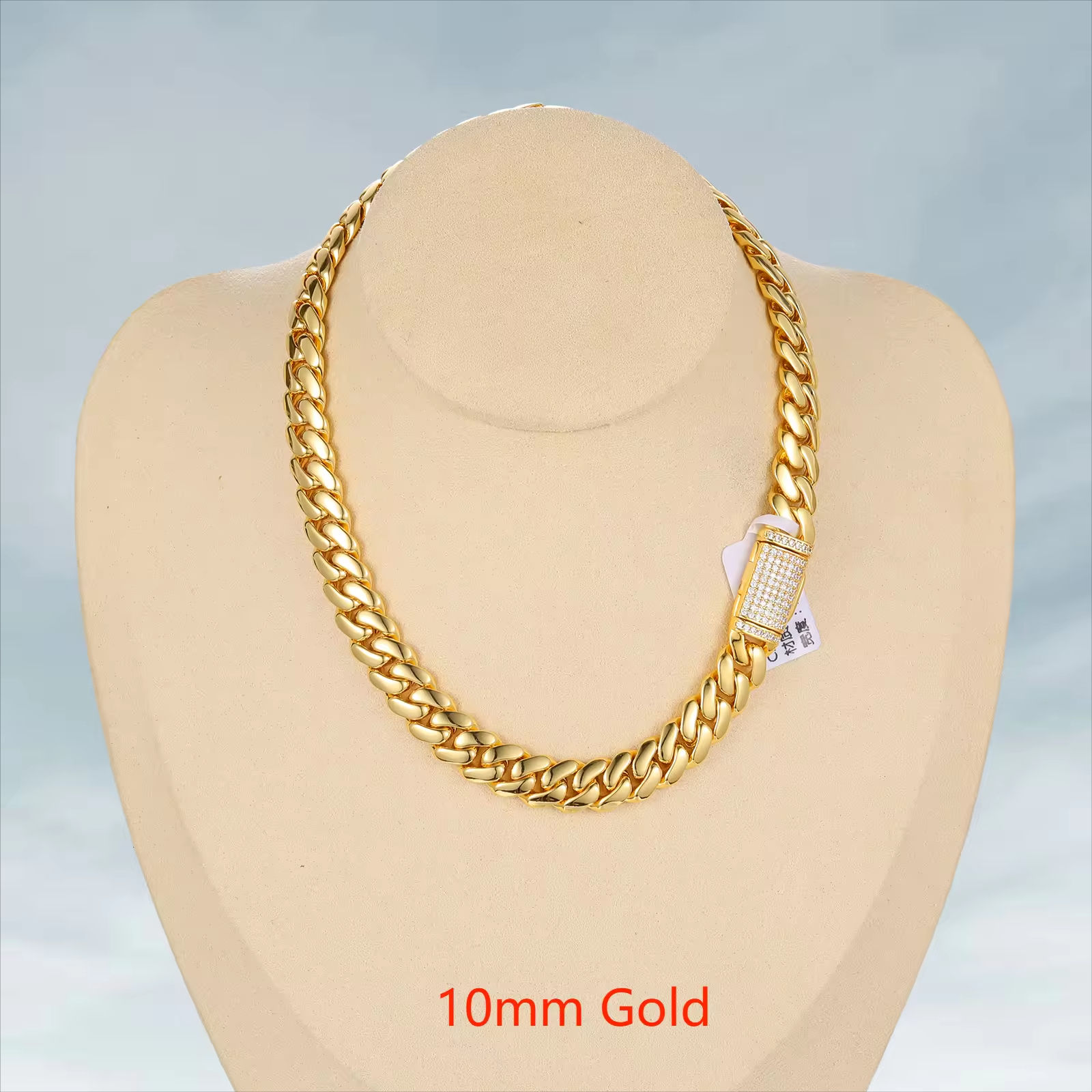 SKU-01-10mm หัวเข็มขัดเคลือบน้ำแข็ง-ทอง