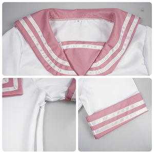 Uniforme de marinero Astolfo Cosplay, conjunto rosa y blanco con lazo para juegos de rol de anime - Product Image 4