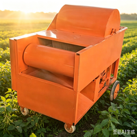 Récolteuse commerciale d'edamame et de haricots verts avec système d'élimination des feuilles