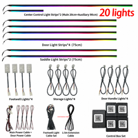 Kit d'éclairage d'ambiance universel pour voiture en acrylique, bande LED RGB 12V, garantie 1 an, modification de l'intérieur de la voiture, OEM personnalisé, vente en gros