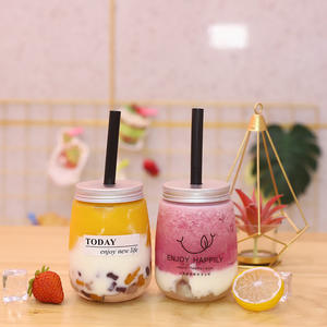 350ml 500ml 650ml Botellas vacías transparentes de plástico para mascotas con tapón de rosca para jugo Leche Té Agua mineral - Product Image 3