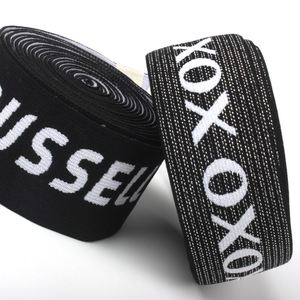 Nylon Polyester Spandex Material <b>Elastic</b> Webbing <b>Belt</b> Jacquard LOGO <b>Elastic</b> Waistband for Bags Garment Waistband - Product Image 2