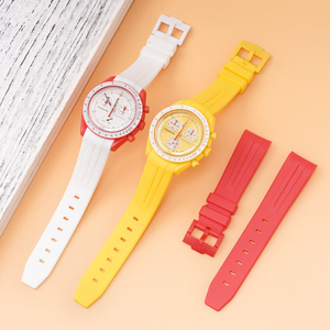 Correas de Reloj de Goma de 20 mm con Extremos Curvos en Varios Colores para Relojes <span class=keywords><strong>Swatch</strong></span> X <span class=keywords><strong>Omega</strong></span> Moonswatch, Correas para Relojes Rolex - Product Image 6