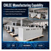 Chiller modulaire marin à fréquence fixe Chlee 36 000-240 000 BTU, refroidi par eau, avec compresseur pour yachts, bateaux de pêche, bateaux de travail et usines
