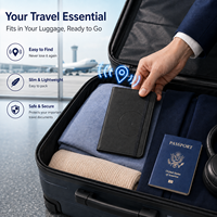 Étui de passeport intelligent et mince avec suivi, compatible Apple Find My et Android Find Hub, blocage RFID, recharge sans fil, anti-perte, porte-cartes intelligent