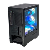 Pcooling Bureau Plein Acrylique Fenêtre Côté Atx Pc Cas Ventilateur Refroidissement Armoire D'ordinateur Alimentation Cas D'ordinateur Tours
