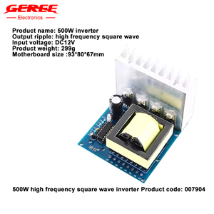 GEREE 500W Onduleur carré haute fréquence DC12V Module Onduleur Puissance réglable AC18V/220V/380V Booster de sortie - Product Image 2