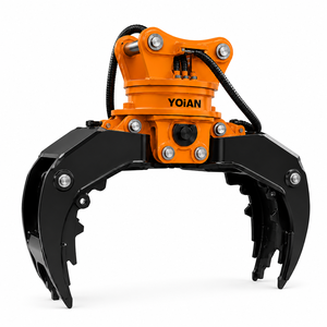Grappin hydraulique rotatif à 360° pour excavatrice de 6 à 25 tonnes, pour la manipulation du bois et des pierres, en acier NM400, accessoire forestier - Product Image 1