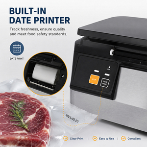 Sellador al Vacío de Cámara -98KPA + Etiquetas Bluetooth para Trazabilidad, Doble Sellado, Perfecto para Carnes, Sopas, Líquidos, Empaque al Vacío de Alimentos - Product Image 2