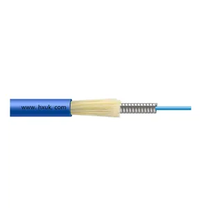 高品质0.6毫米/0.9毫米紧密缓冲纤维1芯光缆室内单工铠装光缆GJSFJV