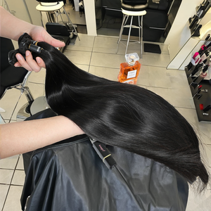 Extensiones de Cabello Humano Brasileño 100% Remy con Cutícula Completa, 12 Pulgadas, Súper Doble Trama, Tejido a Máquina, Sin Químicos, Hali - Product Image 2