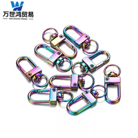 Accessoires pour laisse de chien plaqués or 24 carats sur mesure, boucle pivotante solide, chaîne en alliage de zinc, verrouillage, crochet de 15 mm pour sacs, sacs à main, anneaux, ceintures