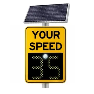 Road Warning LED Solar Radar Speed Limit Sign Led Display Portable Radar Traffic Signs Radar Speed Sign