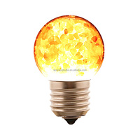 Lampe à sel LED G45 en cristal, lampe à sel LED de l'Himalaya, lampe à sel de lave volcanique