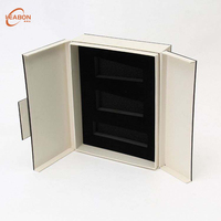 Boîte cadeau portable de luxe à double porte avec fermeture magnétique, écologique, logo personnalisé en relief, emballage rigide en papier pour soins de la peau et parfums