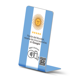 Support NFC TapFive personnalisé en PVC pour avis <span class=keywords><strong>Google</strong></span>, code QR, RFID sans contact, menu médias sociaux, adhésion hôtelière 13,56 MHz - Product Image 1