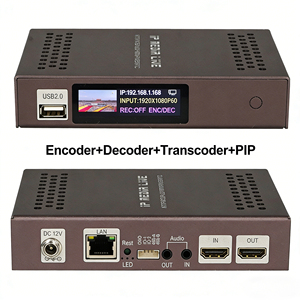 UVC เป็น IP webrtc ตัวเข้ารหัสวิดีโอถอดรหัส Mixer1080 60fps H264/H265 RS232 RTMP SRT Encoder UVC เป็นตัวแปลง HDMI - Product Image 1