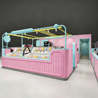 Maßgefertigte Eiscreme-Vitrine Multifunktionale Hochleistungs-Gefriertruhe Kommerzielle Gelato-Auslagevitrine mit LED-Beleuchtung