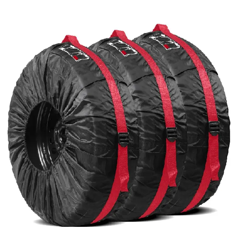4pcs/Set Waterproof Universal Spare Tire Cover Case Polyester Auto Wheel Tire Storage Bags Auto Tyre Wheel Protector