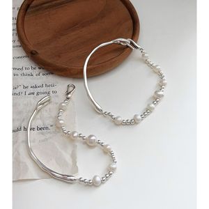 Pulsera de media espiral Yinruitai S925 de plata de ley con perlas para mujer, joyería de uso diario, estilo INS. - Product Image 3