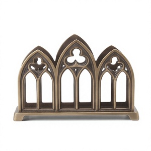 Servilletero de Metal con Diseño de Arco de Catedral Gótica, Texturizado, para Cocina y Comedor, Venta al por Mayor - Product Image 1