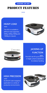 หุ่นยนต์เคลื่อนที่อัตโนมัติ TZBOT รับน้ำหนัก 600 กก. พร้อมฟังก์ชันยกและสแกนคิวอาร์โค้ด สำหรับการจัดการวัสดุในโรงงานอัจฉริยะ - Product Image 3