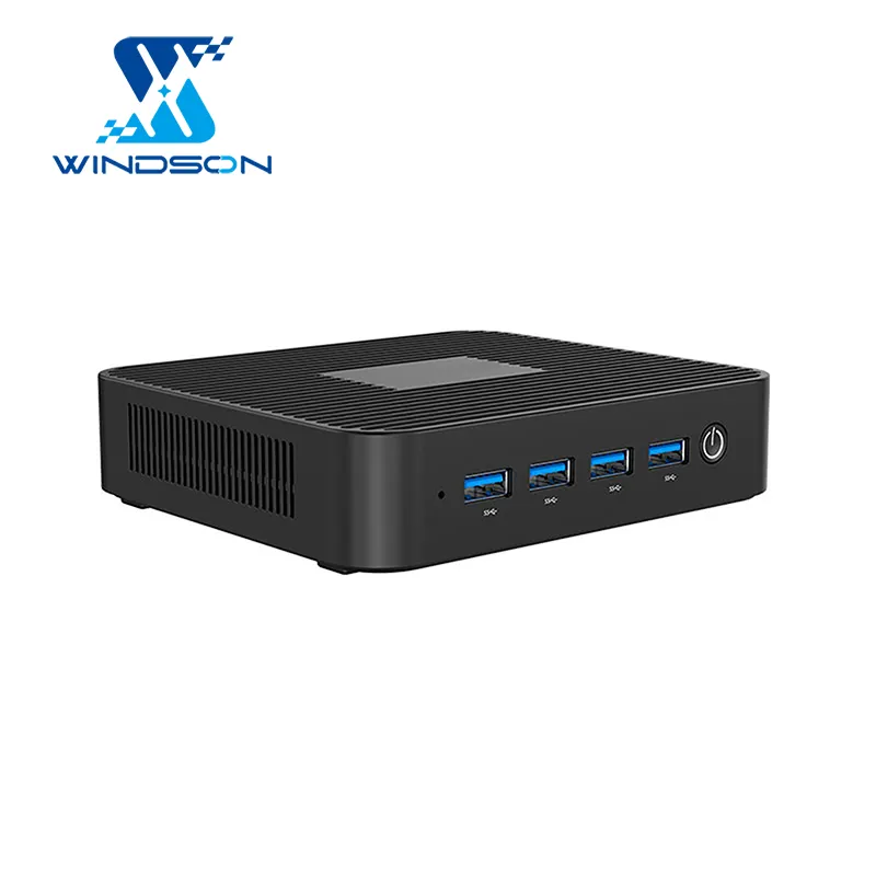 4K @ 60Hz Không Quạt Mini PC 12V CPU Intel Pentium Bạc N5030 256GB SATA SSD Máy Tính Mini Với Hệ Thống Tùy Chỉnh