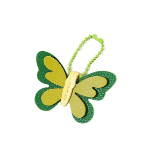 2026 New Design Custom Blue butterfly DIY Chain Bead Pendant Pu Leather <strong>Keychain</strong> Bag Decoration Accessories Promotion Gift <strong>Bulk</strong> - Product Image 6