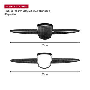 קופסת תווית קדמית מסיבי פחמן של שאשה, אביזרי פנים אמיתיים מסיבי פחמן לקישוט עבור פיאט 500 אבארט 595 695 כל הדגמים - Product Image 6