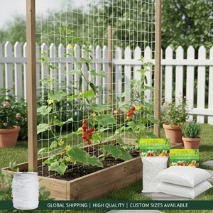 Filet de treillis Chengye en polyester blanc tissé pour concombres, tomates, plantes grimpantes de jardinage - Product Image 4