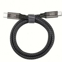 Cable USB de Carga Rápida para Laptop, 240W PD Tipo C, Trenzado de Nailon, Carga Rápida, Transferencia de Datos de 480Mbps, Directo de Fábrica OEM