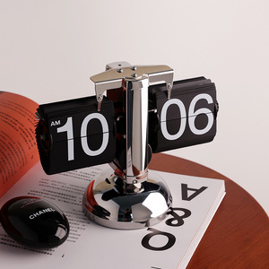 TONFO Retro dijital çevirme masası ve masa saati kuvars sayfa dönüm masa çevirme saat renk değiştirme özelliği takvim fonksiyonu ile - Product Image 6