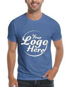 T-shirts de base décontractés personnalisés pour hommes T-shirts de refroidissement à col rond en coton uni ultra doux - Product Image 2